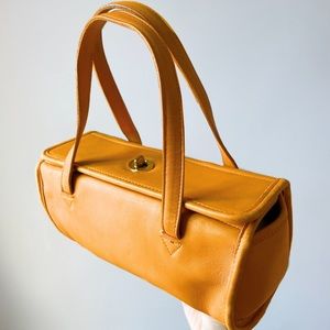 {coach} 1998 Vintage Orange Geometric Roll Top Bag 9045